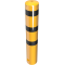 Bollard | steel tube  273 x 5 mm | yellow / black | stationary, for casting in concrete | total length: 1500 mm | with welded steel cap